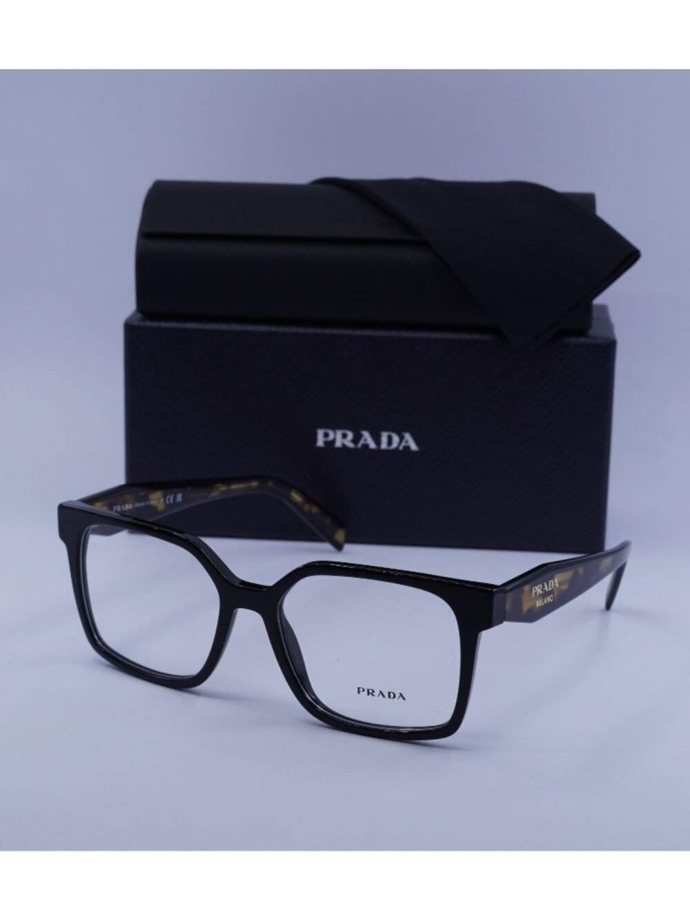 Prada PRB03V 3891O1 Square Eyeglasses 52mm - Black